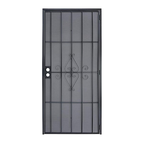 Grisham Sentinel 36 in. x 80 in. Universal/Reversible Black Steel ...