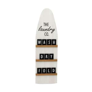 The Laundry Co Wash Dry Fold Modern Farmhouse Wood Wall Decorative Sign