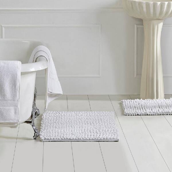 Better Trends Microloop White 17 in. x 24 in. and 21 in. x 34 in. and 27 in. x 54 in. Bath Rug (3-Piece)