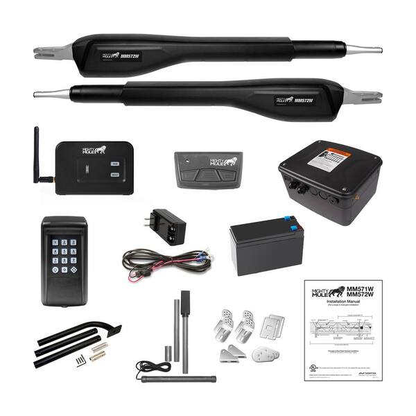 Mighty Mule Heavy Duty Dual Swing Smart Ready Gate Opener Access Kit Solar Capable