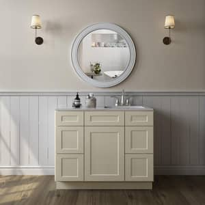 42 X 21 in.D X 34.5 in.H Bath Vanity Cabinet without Top in Shaker Antique White