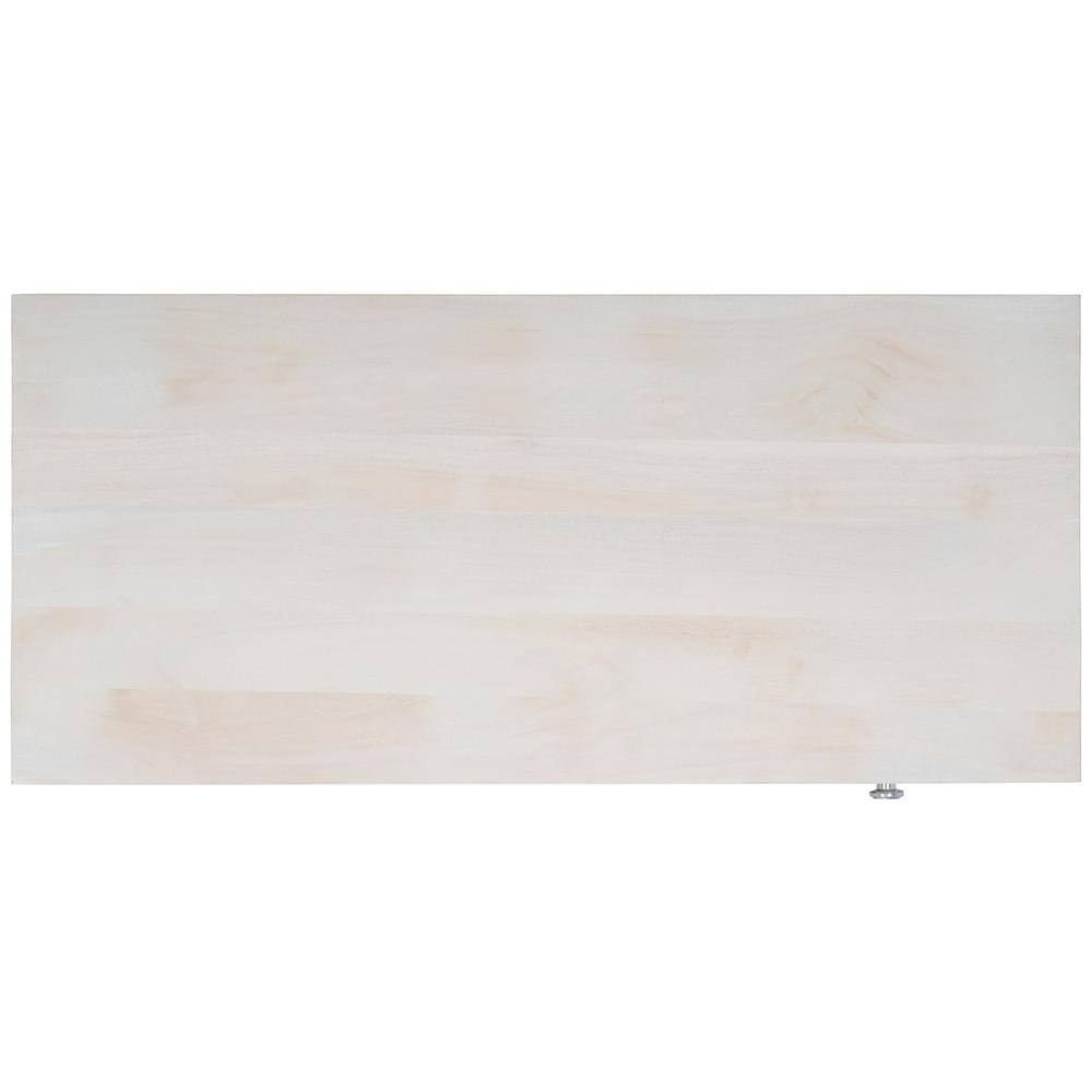 White Wood Writing Desk with Drawer and Hairpin Legs