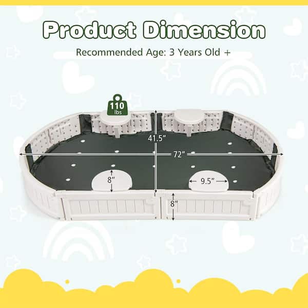 サンドボックス　6台 サンドボックス 6台 6 Feet Kids Oval Sandbox with Built-in