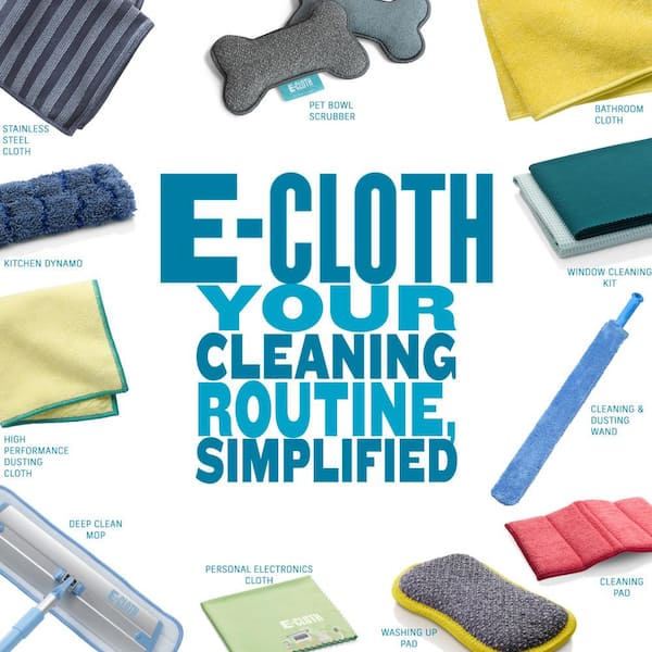 E-CLOTH ECLOTH WINDOW & GLASS CLEANING POLISHING CLEANER PACK 2 CLOTHS 