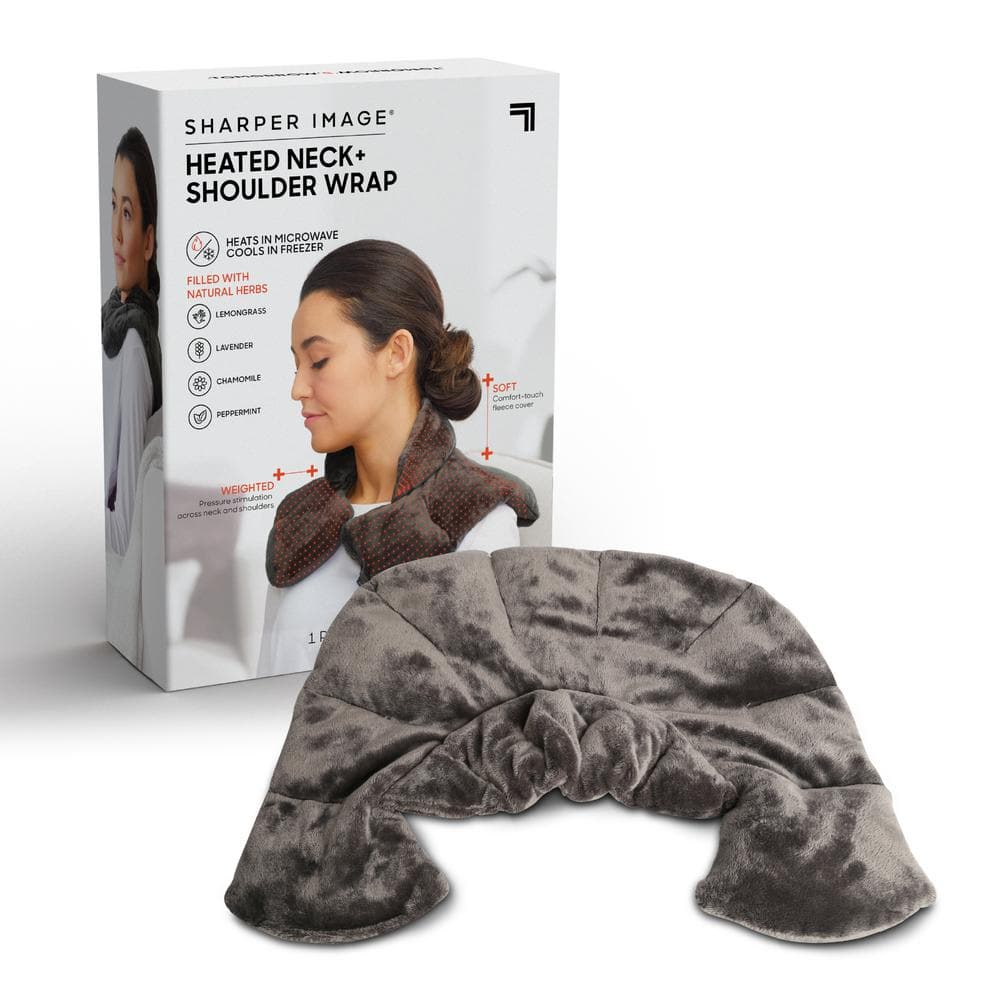 Sharper Image Pain Relief Wrap Neck Heated Grey Thatch 1014945 - Best Buy