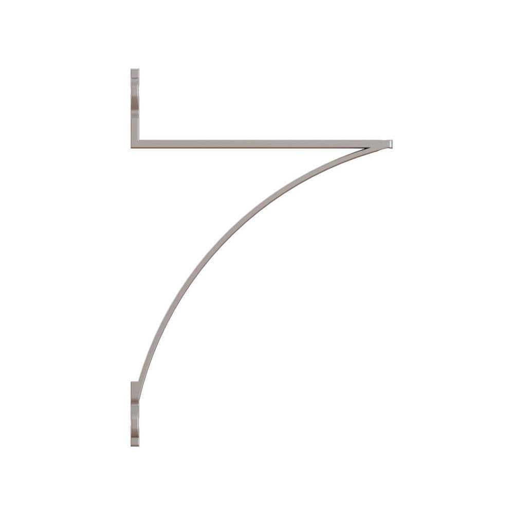 Lewiston Nickel Finish Steel Decorative Shelf Bracket