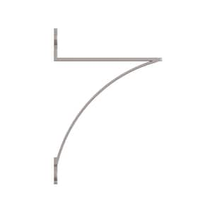 Lewiston Steel 7.37 in. D x 0.65 in W x 10.62 in. H Satin Nickel 100 lbs. Decorative Shelf Bracket