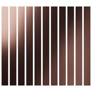 Adjustable Slat Wall 1/8 in. T x 4 ft. W x 4 ft. L Rose Gold Mirror Acrylic Decorative Wall Paneling (11-Pack)
