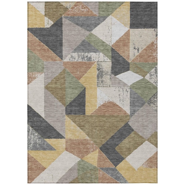 Chantille Machine Washable Indoor/Outdoor Abstract ACN2906 Graphite 10 ft. x 14 ft. Area Rug