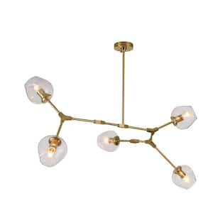 Berrit 5-Light Brass Chandelier