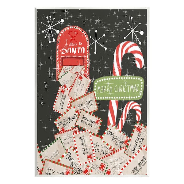 Stupell Industries Letters For Santa Mail by Hannah by att 1-Piece Unframed Graphic Print Typography Poster Art Print 15 in. x 10 in.