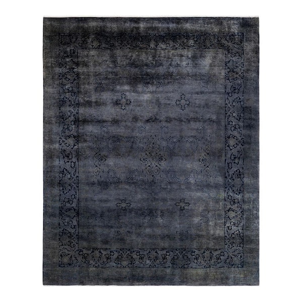 Chloe & Olivia Home Overdyed Gray 8 ft. 1 in. x 10 ft. 1 in. Wool Indoor Area Rug
