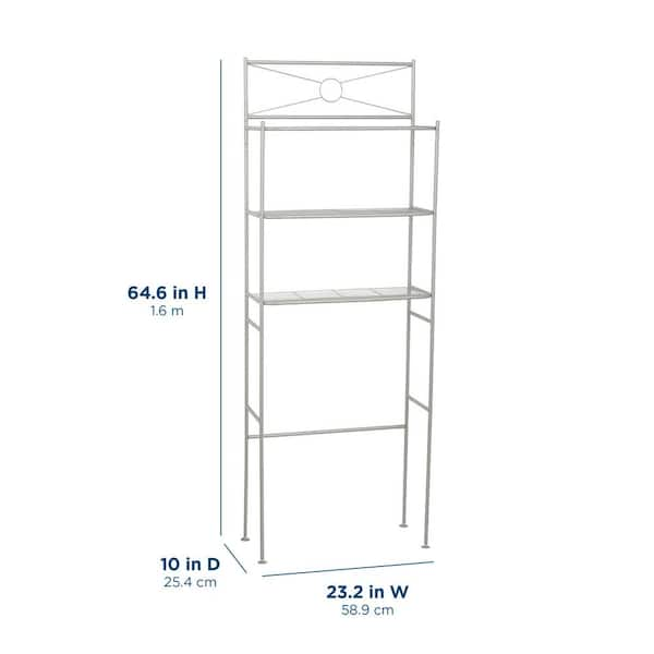 Mainstays Under the Sink Metal Storage Shelf, Satin Nickel 