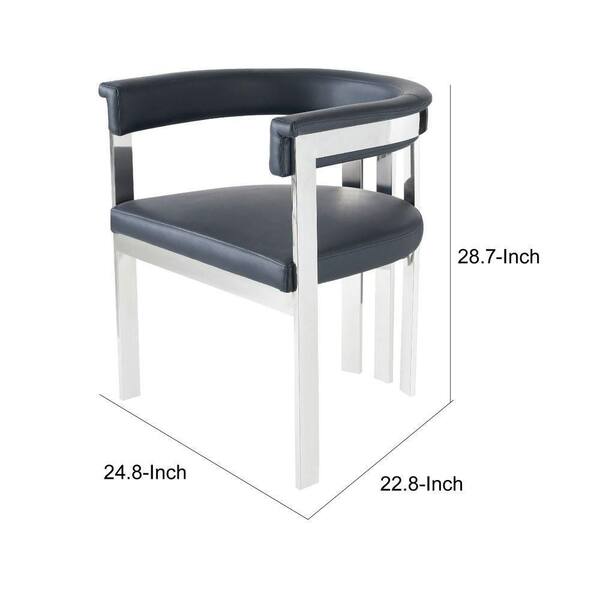 Metal slat discount back dining chair