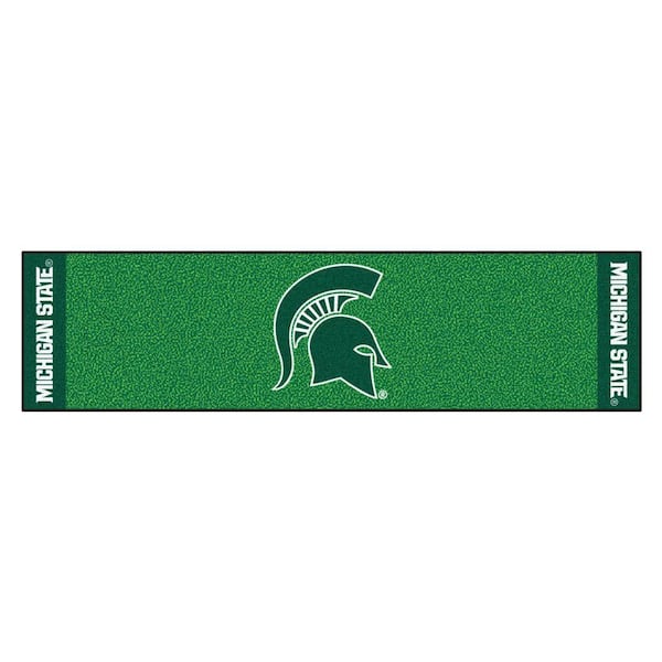 FANMATS NCAA Michigan State University 1 ft. 6 in. x 6 ft. Indoor 1-Hole Golf Practice Putting Green
