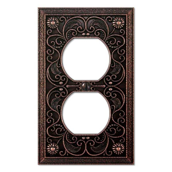 Creative Accents Bronze 1-Gang Duplex Outlet Wall Plate