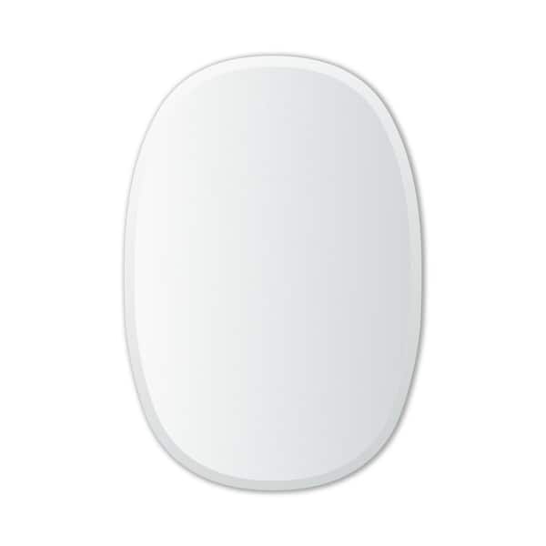 better bevel 24 in. W x 36 in. H Frameless Oblong Oval Beveled Edge Bathroom Vanity Mirror