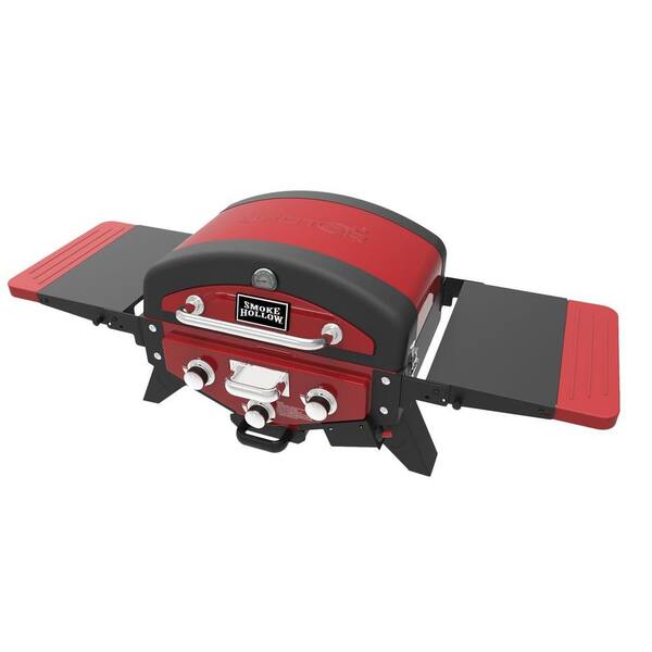 Smoke Hollow Vector Series 3-Burner Portable Gas Grill in Red with Side Tables