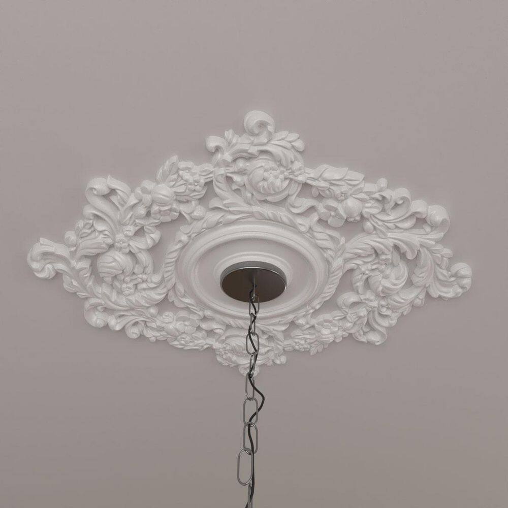 Primed White Ornate Urethane Ceiling Medallion 22.5" x 30.38"