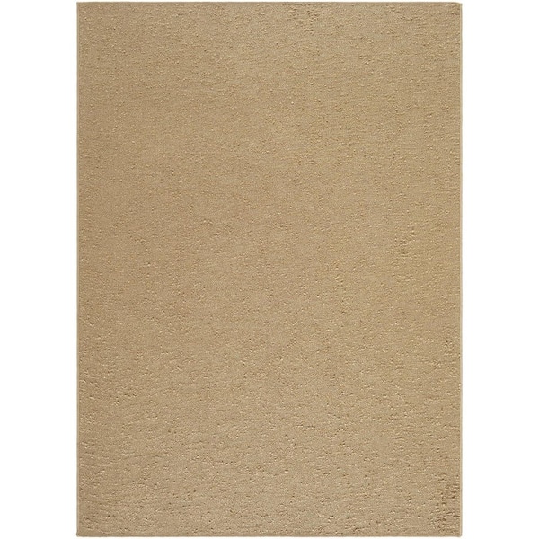 Lush Beige Cottage 9 ft. x 12 ft. Indoor Area Rug