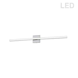 Arandel 1-Light 35.5 in. Polished Chrome LED Vanity Light Bar with Ambient Light