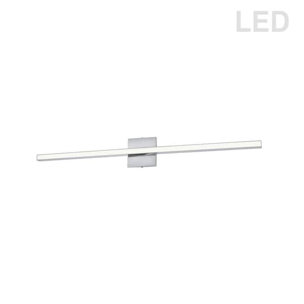 Dainolite Arandel 1-Light 35.5 in. Polished Chrome LED Vanity Light Bar with Ambient Light