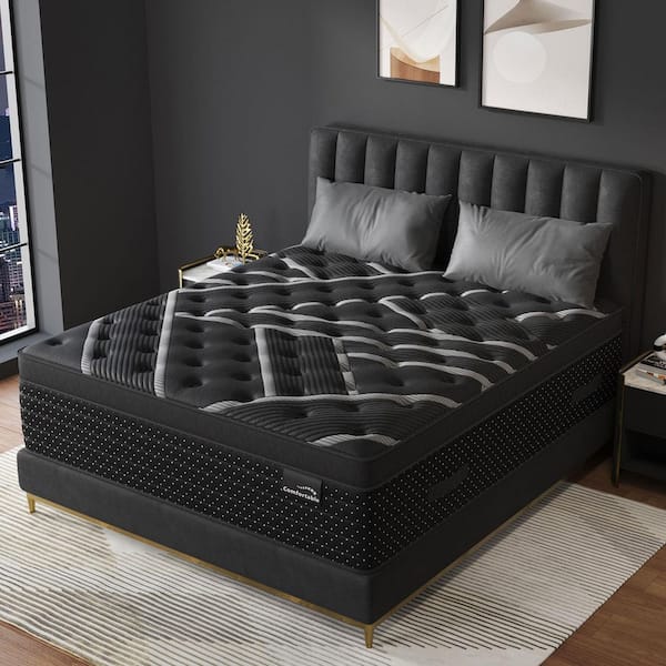 LuckyLotus Twin Size Medium Firm Hybrid Cooling Gel Memory Foam