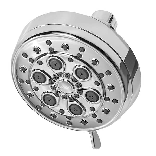 Pfister Vie 5-Spray 4.13 in. Single Wall Mount Fixed Adjustable Shower Head in Polished Chrome