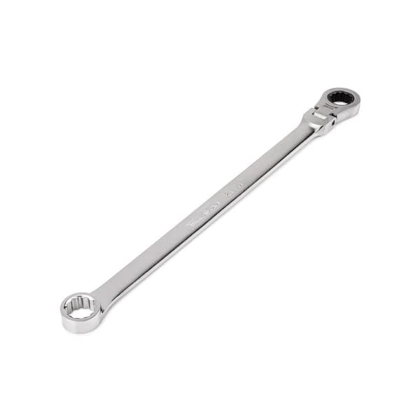 TEKTON 21 mm Long Fixed/Flex Head 12-Point Ratcheting Box End Wrench