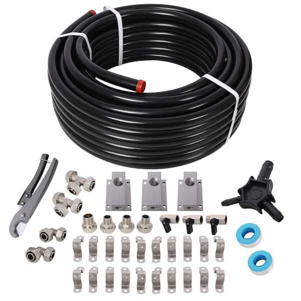3/4 in. x 100 ft. Black PEX-AL-PEX Tubing and Aluminum Outlet Blocks, Compressed Air Piping System