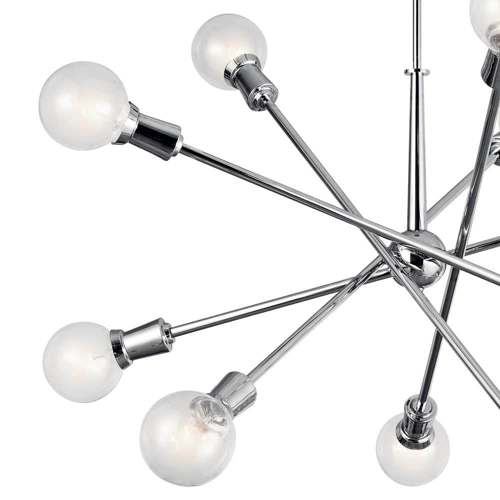 Armstrong Chrome 47" Sputnik Chandelier with Adjustable Arms