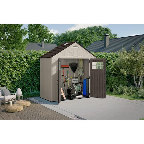 Tremont 8 ft. W x 4 ft. D Resin Shed with Double Door (35.22 sq. ft. )