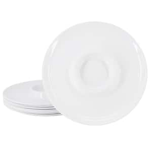 Grayson 12-Piece 12 Inch Round Melamine Chip and Dip Platter Set in White