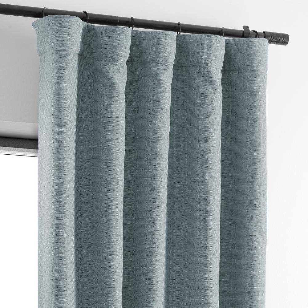 Gulf Blue Blackout Polyester Window Panel, 96 Inches