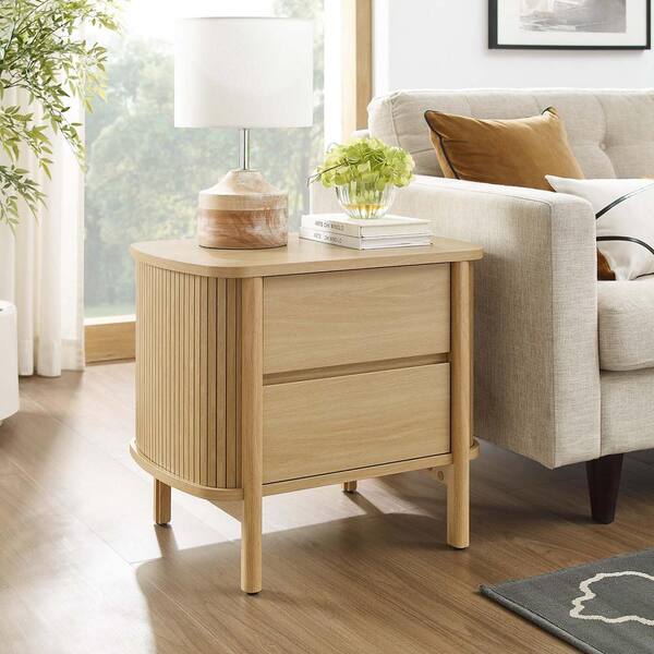 MODWAY Cadence Oak 2-Drawer Nightstand MOD-7158-OAK - The Home Depot