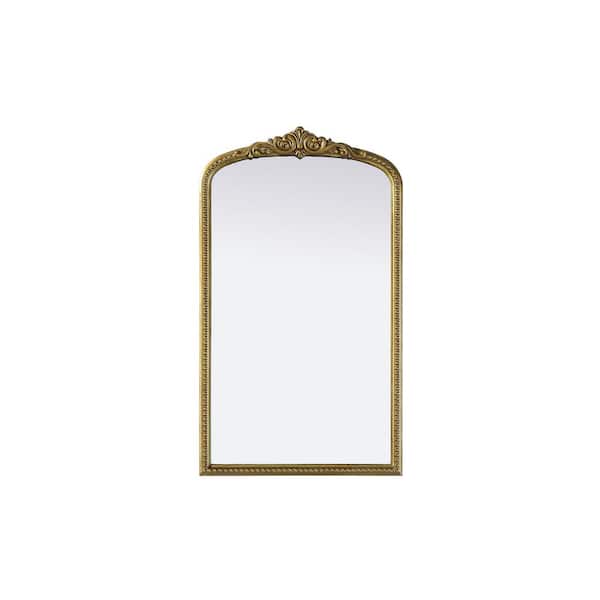 Timeless Home Antique Brass 24 in. W x 42 in. H Vintage Resin Mirror