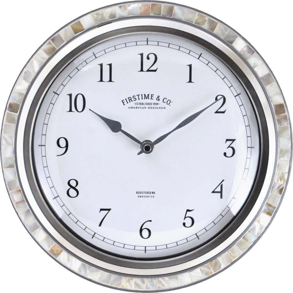 Firstime Co Firstime Co Silver Sophia Mosaic Wall Clock 00285 The Home Depot