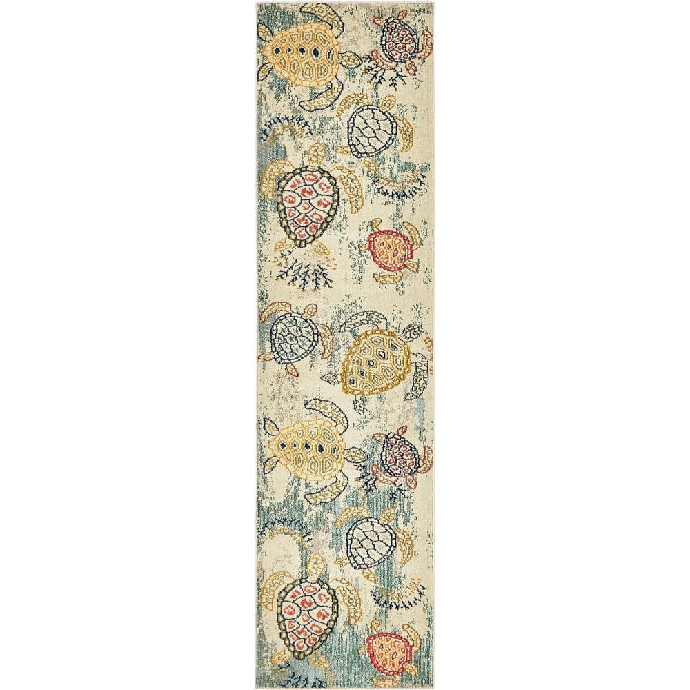 Unique Loom Positano Treasure Beige 2' 7 x 10' 0 Runner Rug 3139804 The Home Depot