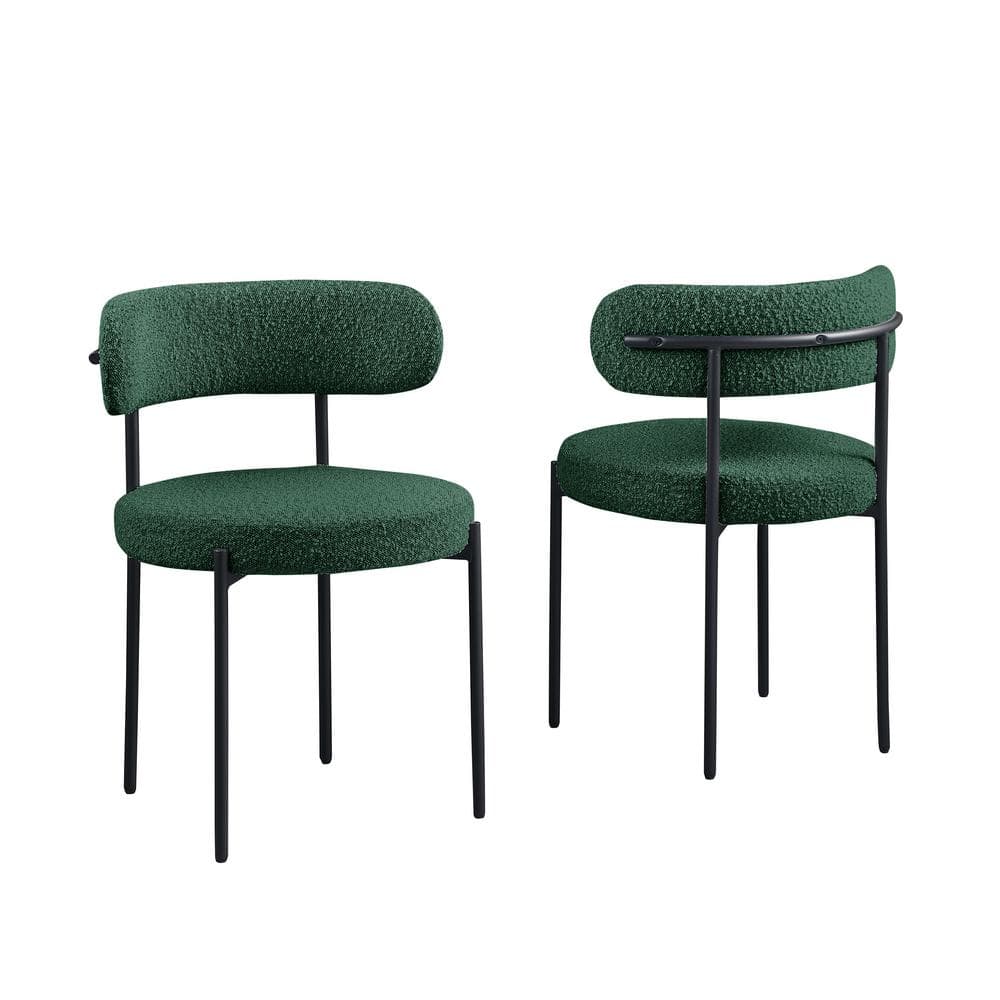 Best Master Furniture Drexel 30 in. H Boucle Fabric Green Dining