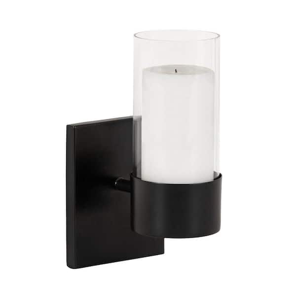 Kate and Laurel Zabler Black Metal Wall Sconce