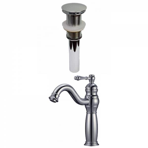 Unbranded Roxy Single Handle High Arc Single Hole Bathroom Faucet with Deckplate Included in Chrome 3.2 in. W 16GS-29478