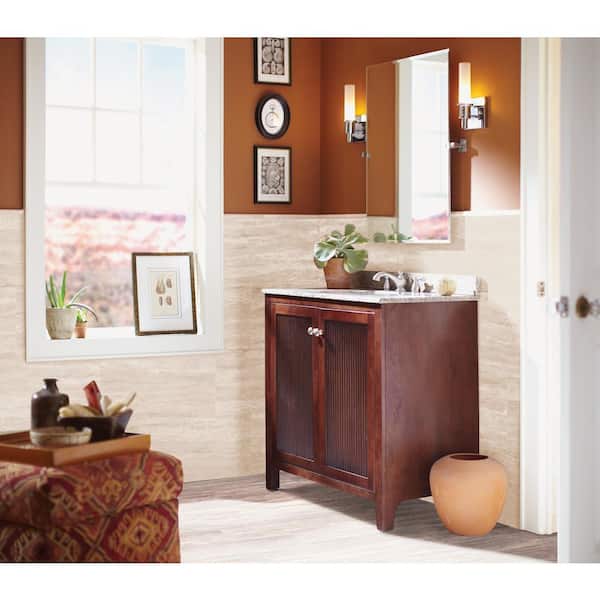 Pietra White 12 in. x 24 in. Polished Porcelain Marble Look Floor and Wall Tile (16 sq. ft./Case)