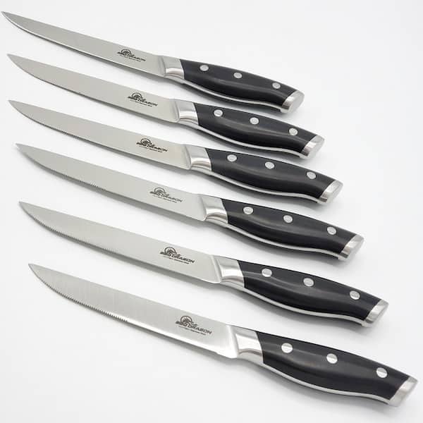 6-Piece Ultimate Steak Knife Set with Full Tang Triple Riveted Handles