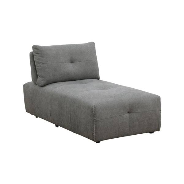 Best Master Furniture Maxine 32 in. L 1-Piece Linen Modular Sectional Sofa in Gray