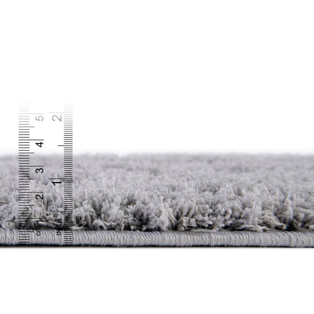 Gray Floral Vine Shag Rug, 4' x 6', Easy-Care Synthetic