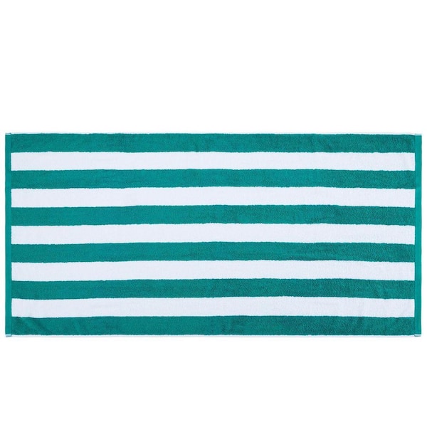 Beach Towel 4 Pack Oversized Beach Towels 30 x 60 in. Cabana Striped Pool Towel 100% Cotton Soft Thick Swimming Towels