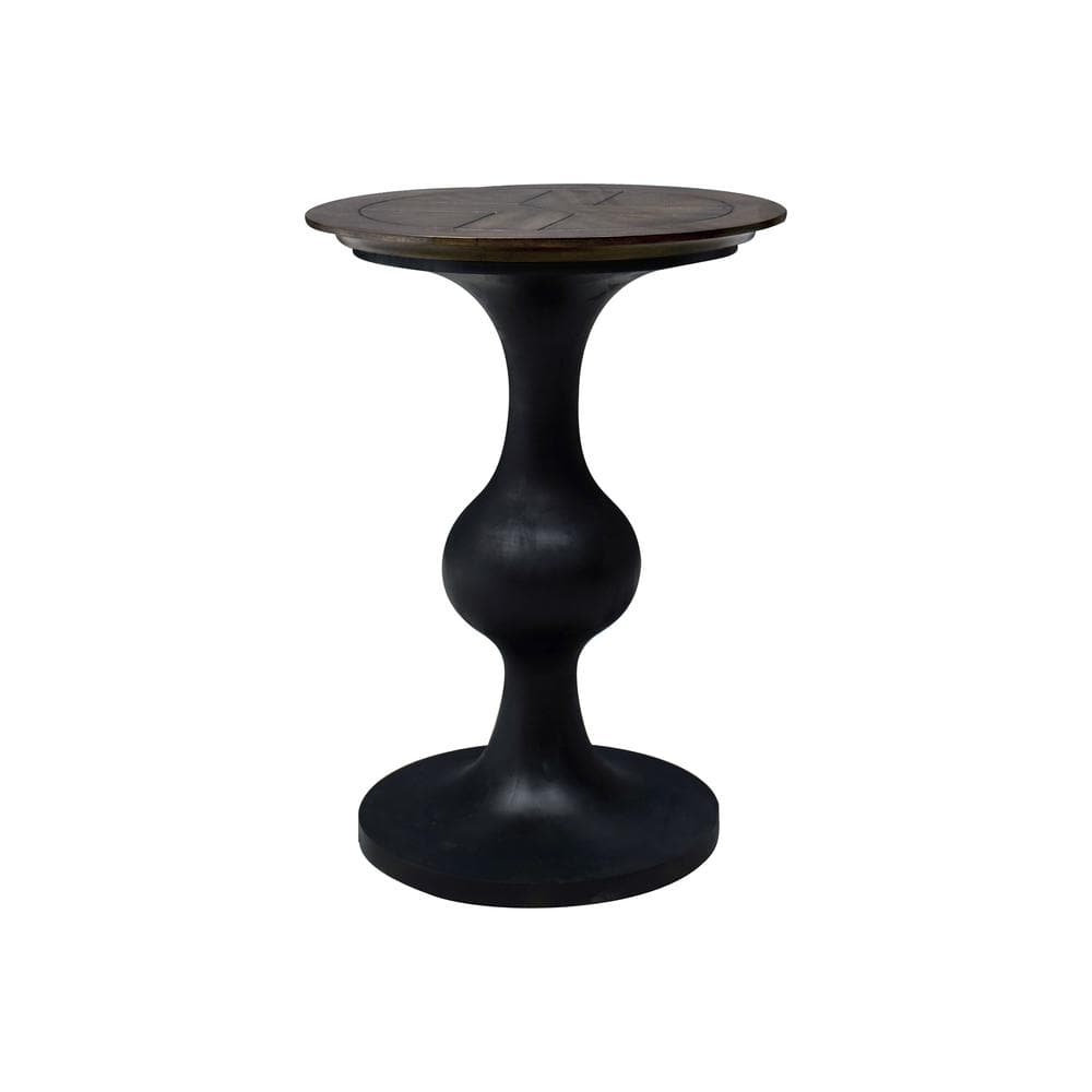 Brookhollow 18 in. Harvest Brown Round Wood Accent Table