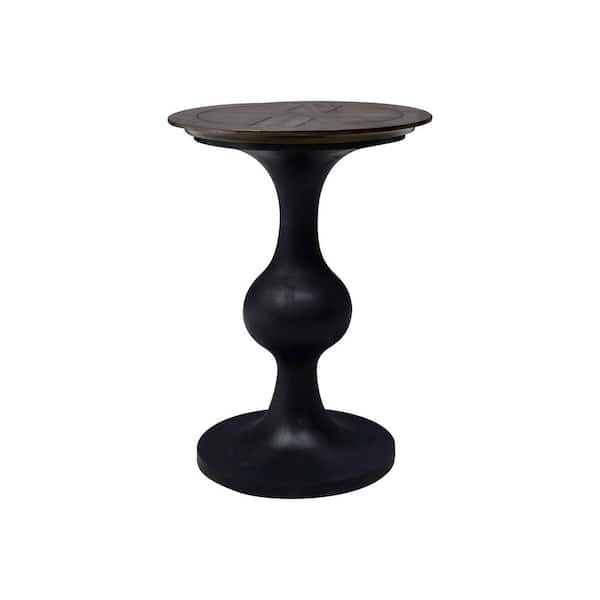 Unbranded Brookhollow 18 in. Harvest Brown Round Wood Accent Table