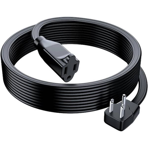 25 ft. 14 / 3 Medium / Heavy Duty Indoor Extension Cord Flat Plug Flat Wire 15 Amp Black