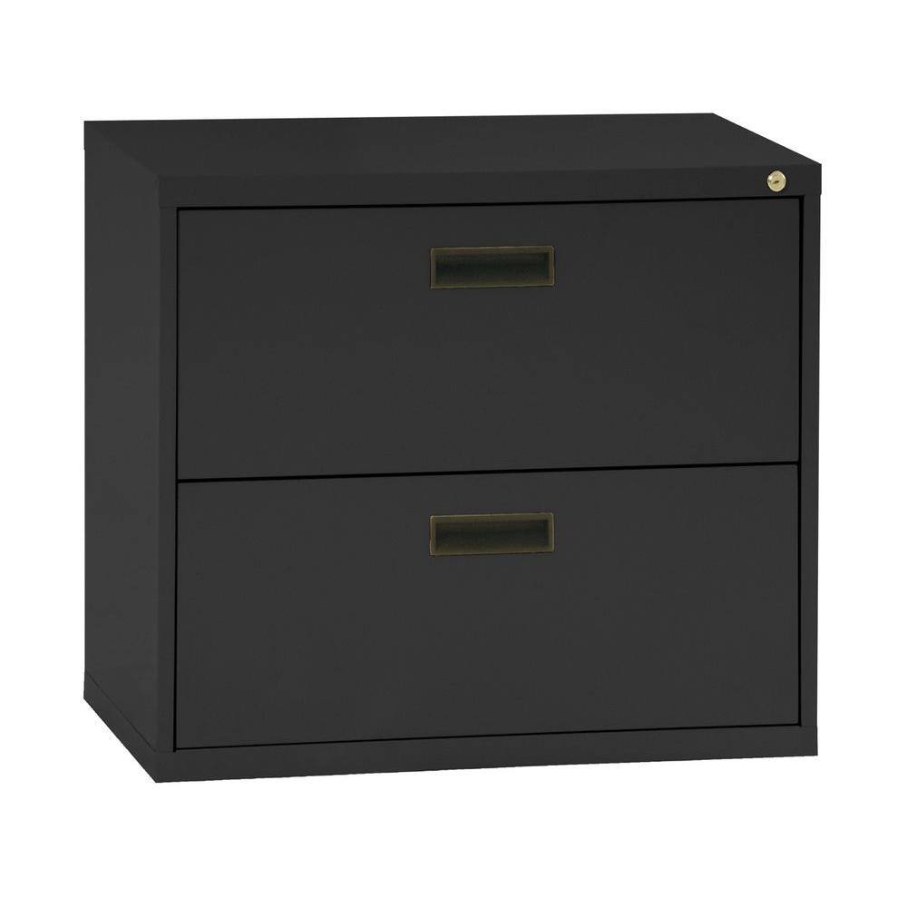 Reviews For Sandusky 400 Series 26 6 In H X 30 In W X 18 In D 2 Drawer Black Lateral File Cabinet E202l 09 The Home Depot